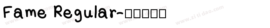 Fame Regular字体转换